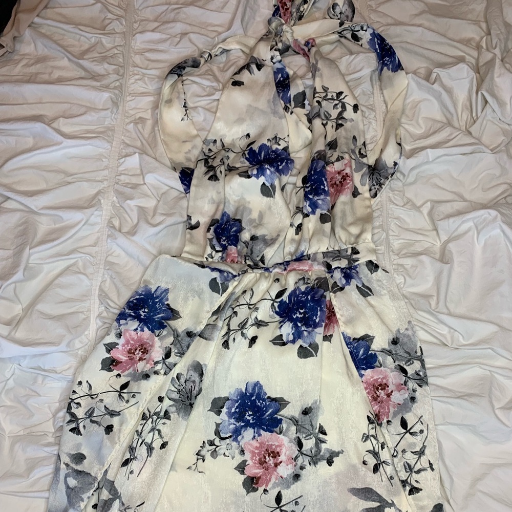 Floral halter dress
